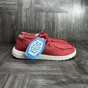 Hey Dude Wendy Stretch Women's size 7 Red Lightweight Shoes